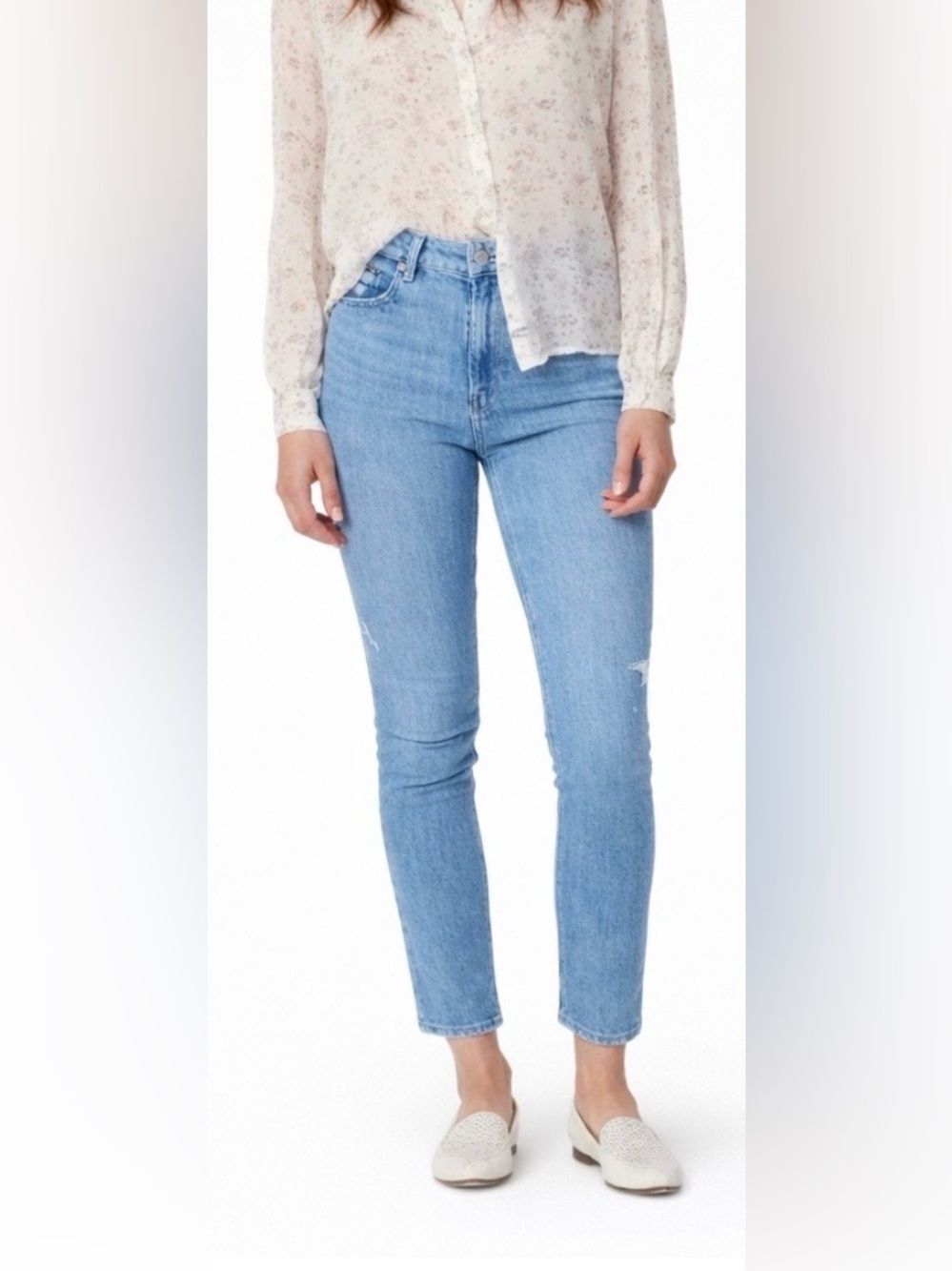 PAIGE Sarah slim Light Blue High-Rise Skinny Jeans